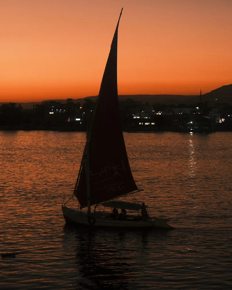 A felucca at sunset