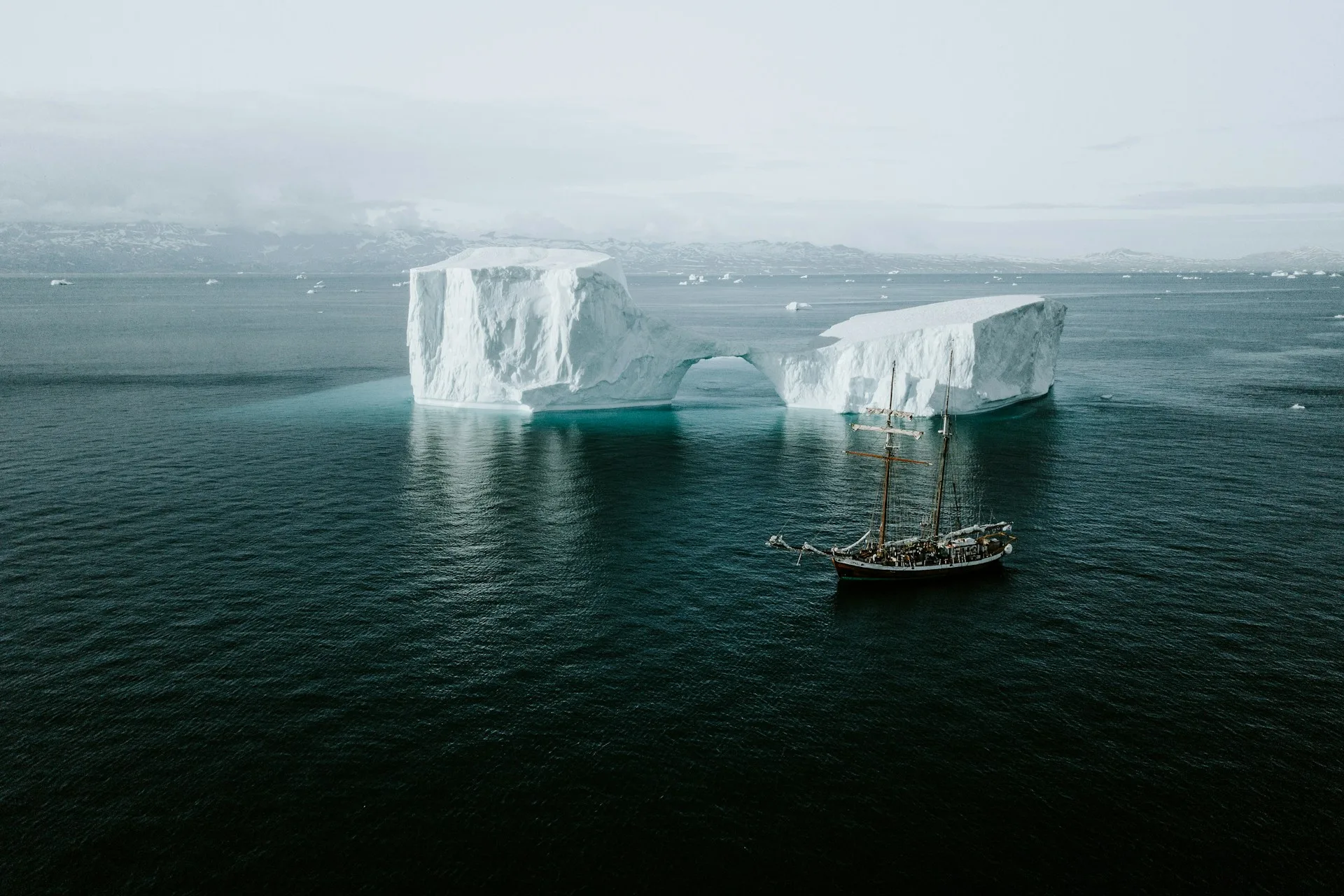 Arctic light over icy northern waters