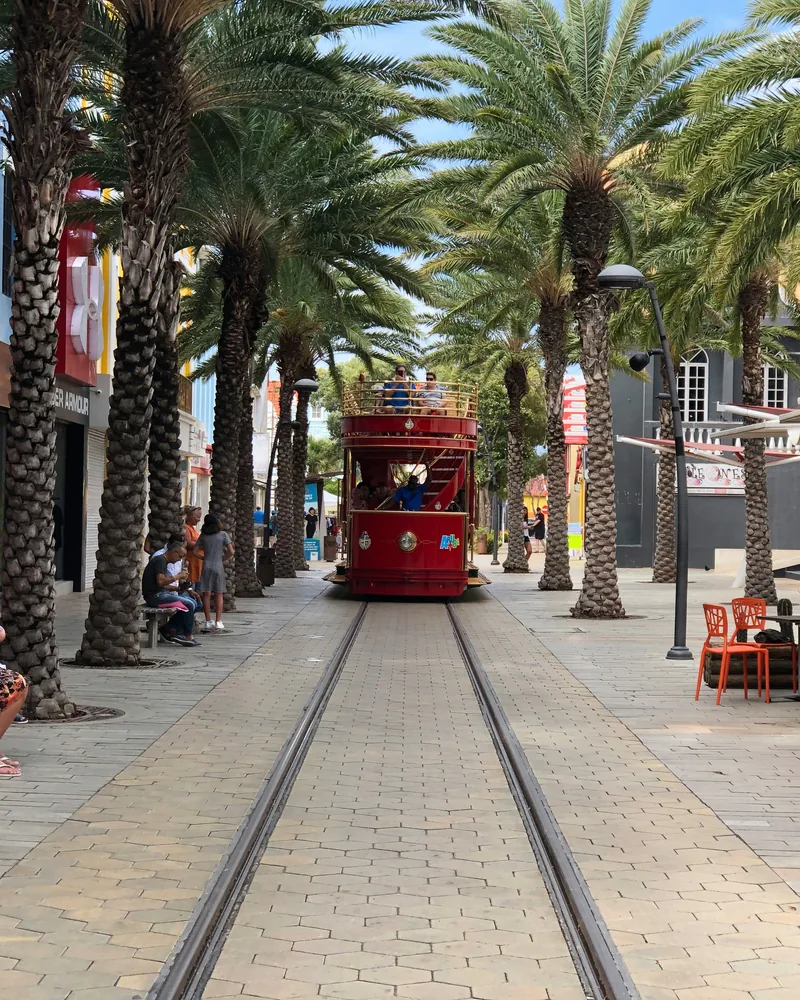 The vintage streetcar, Aruba