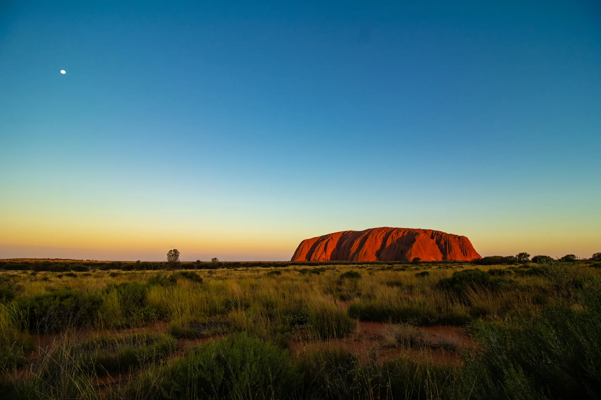 Sunrise and Sunset at Uluru, Australia