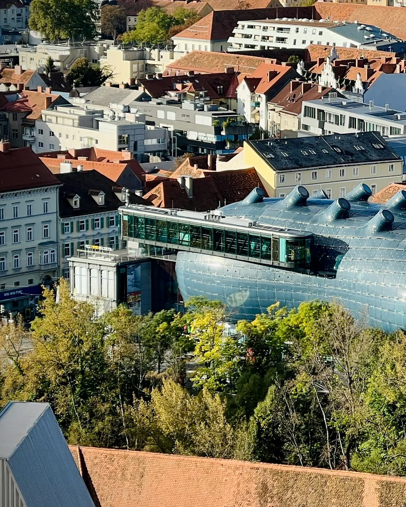 The Kunsthaus & the river Mur, Austria