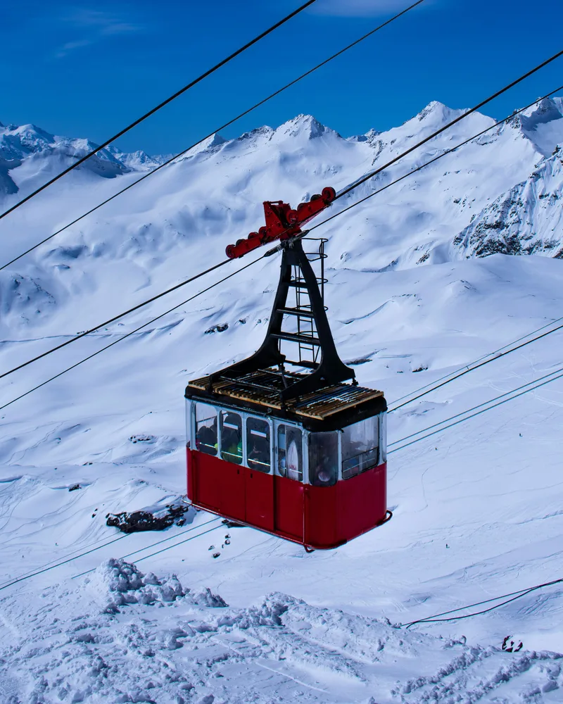 A mountain hut & cable car, Austria