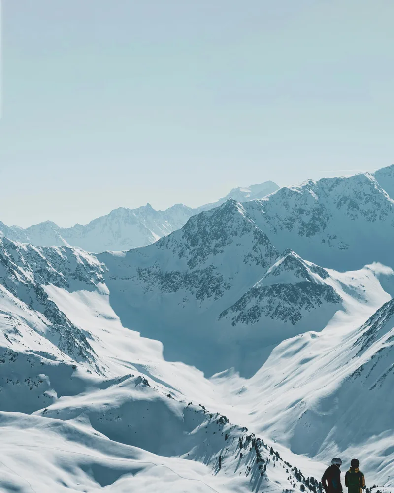 The ski slopes & snowy peaks, Austria