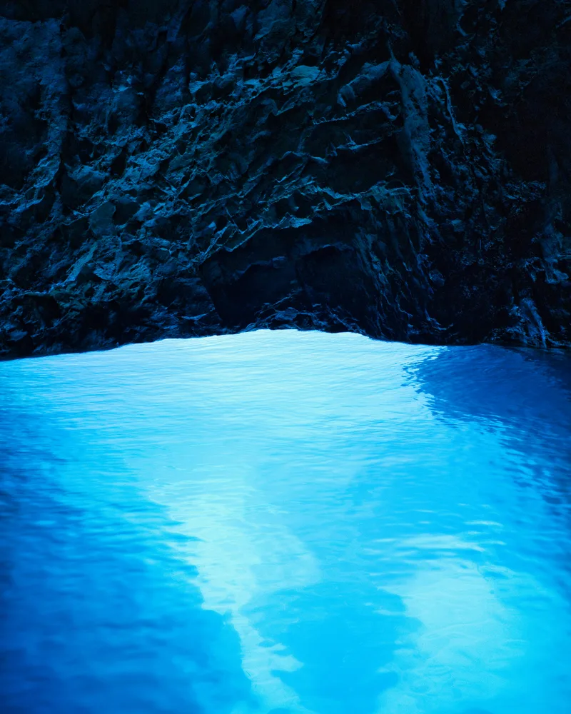 An underwater cavern, Bahamas