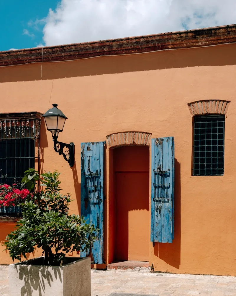 Pastel cottages in Dunmore Town, Bahamas