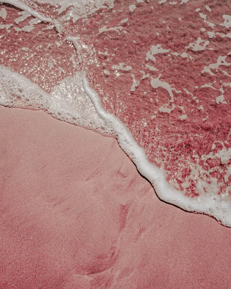 The three-mile pink-sand beach, Bahamas