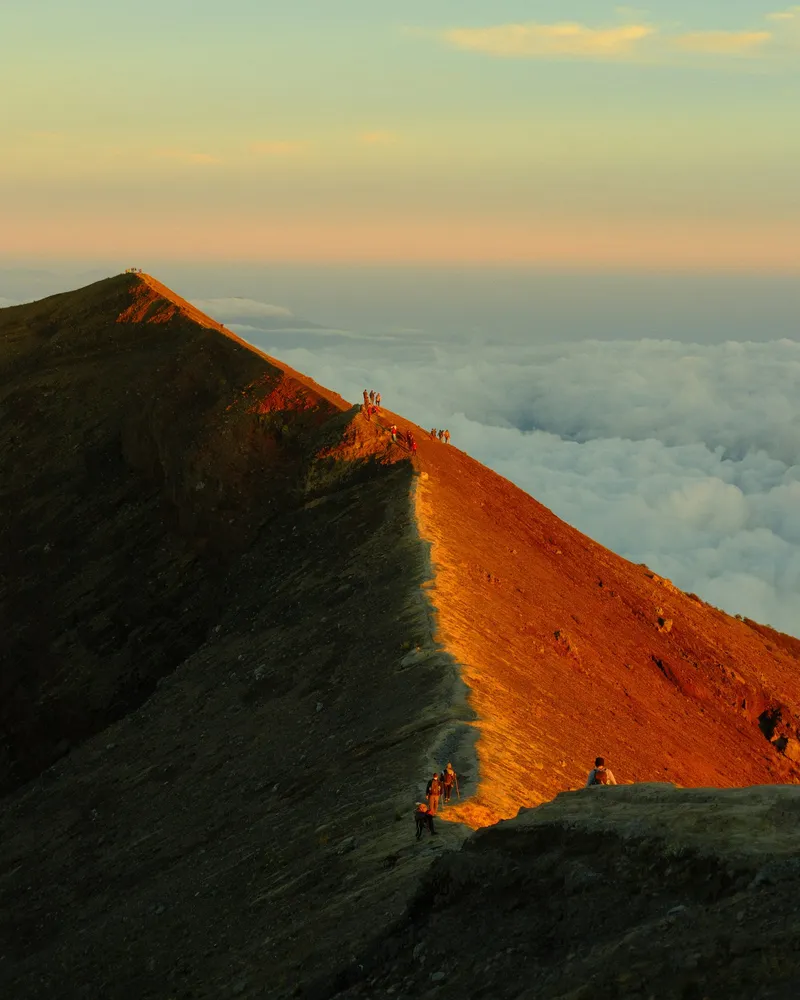 Mount Agung on the horizon, Bali