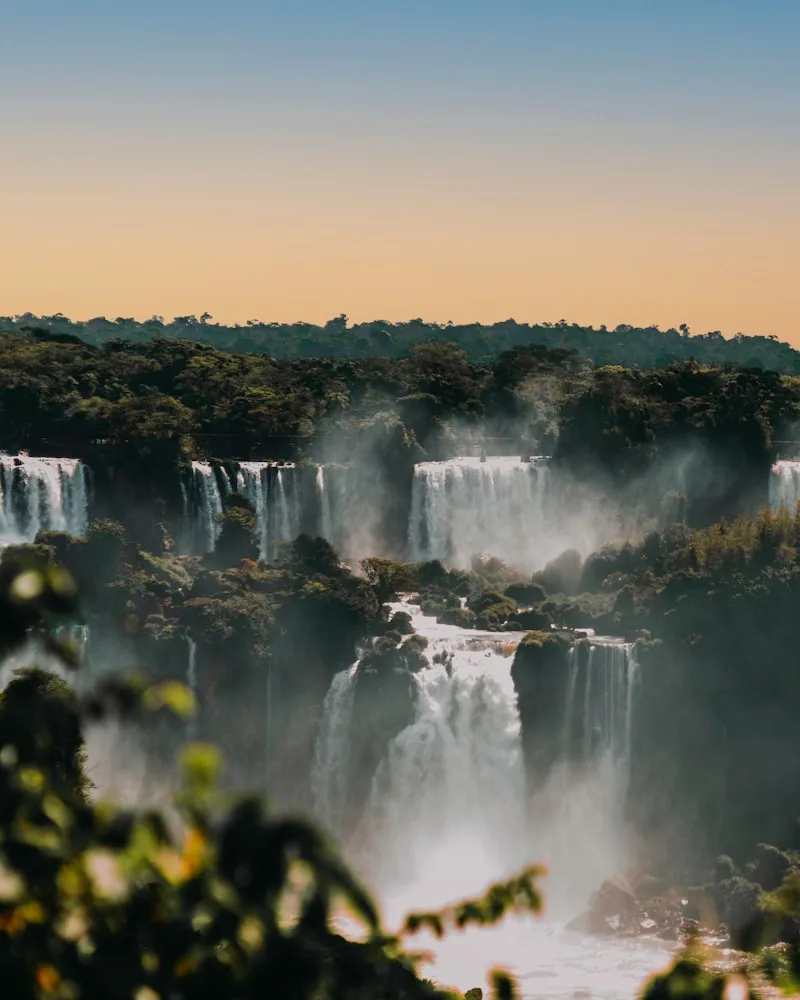 The panoramic curtain of falls, Brazil