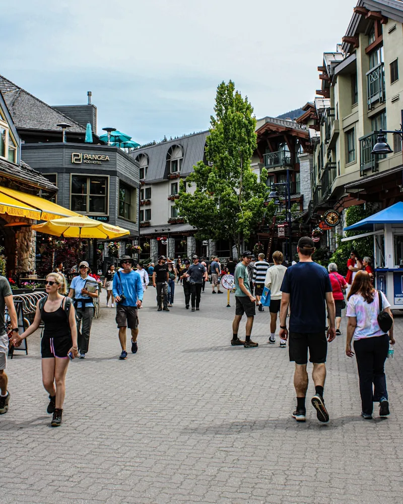 The Whistler village & mountains, Canada