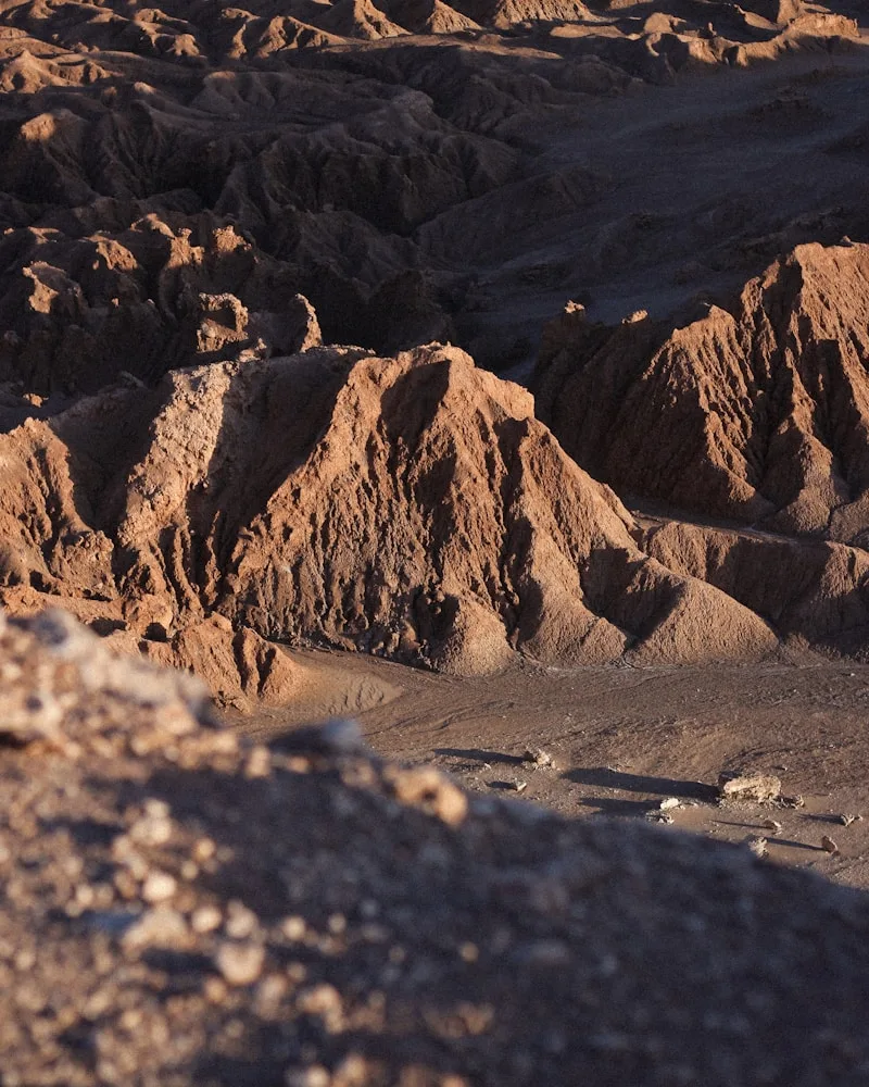 The Valle de la Luna at sunset, Chile