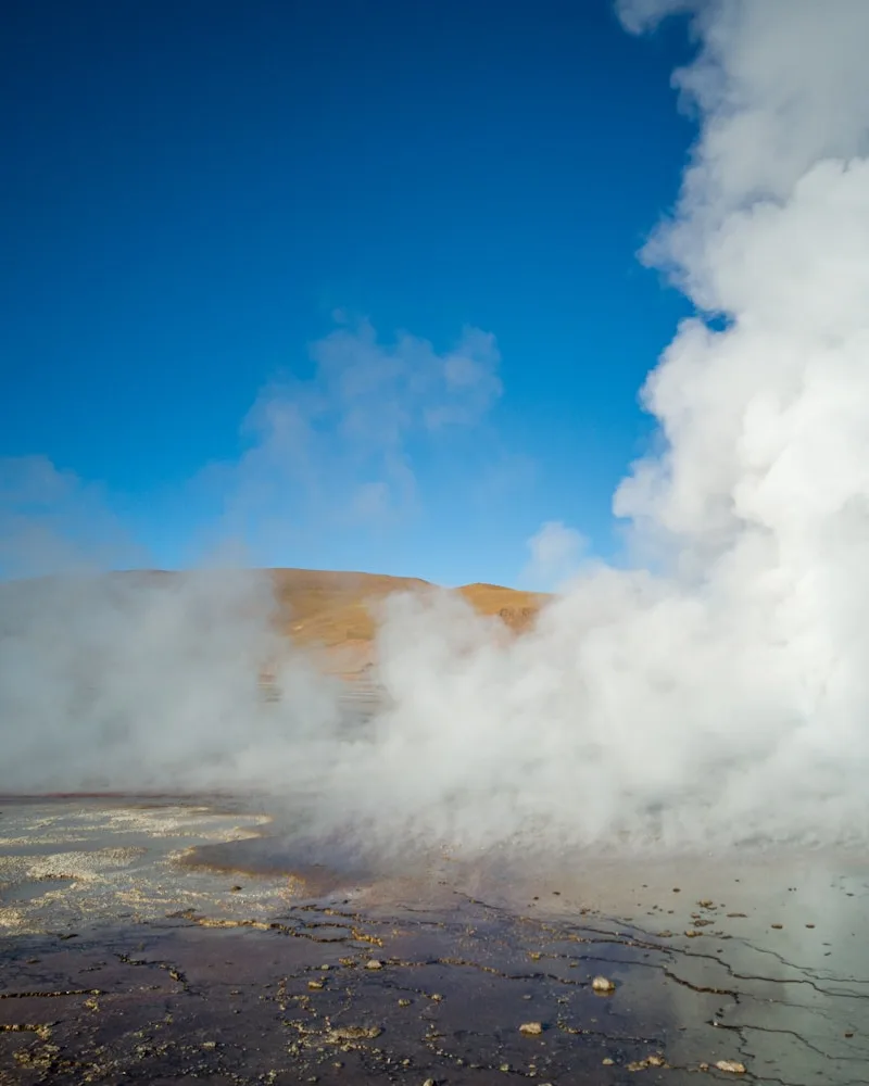 The geyser field and the high Andes, Chile
