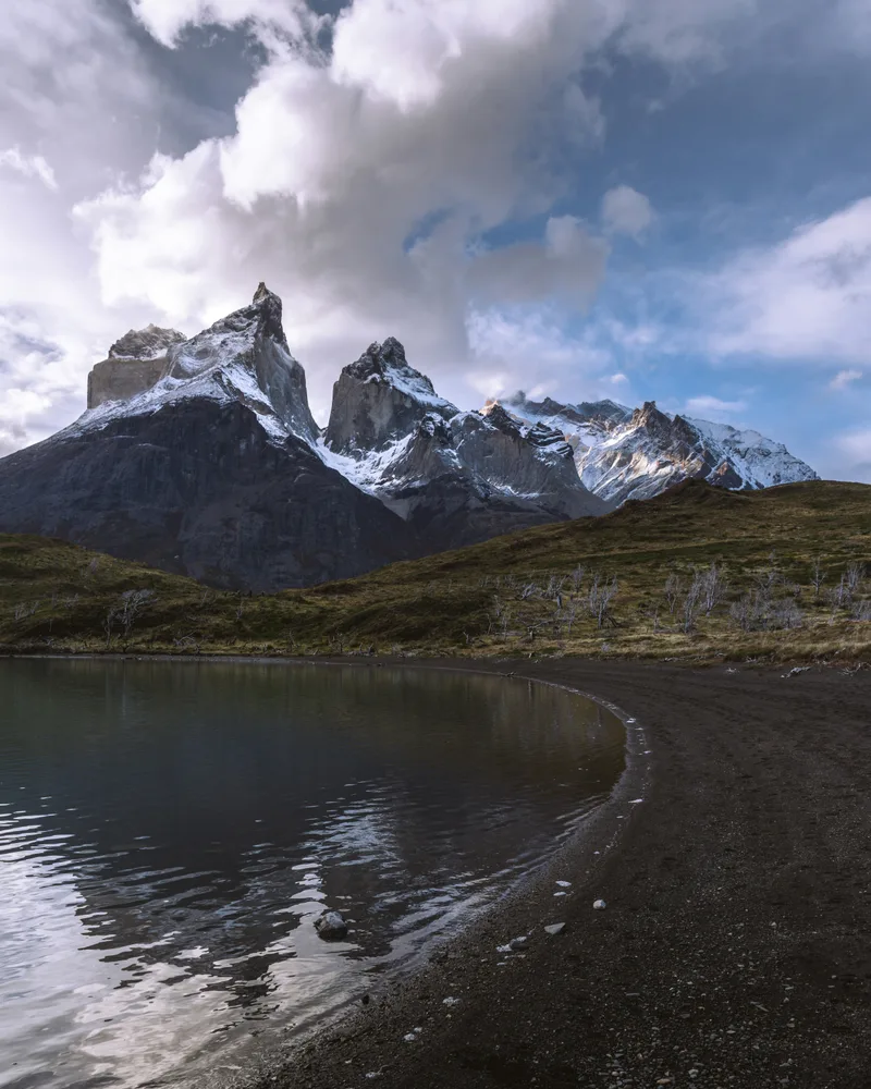 The Cuernos del Paine over Lake Pehoe, Chile