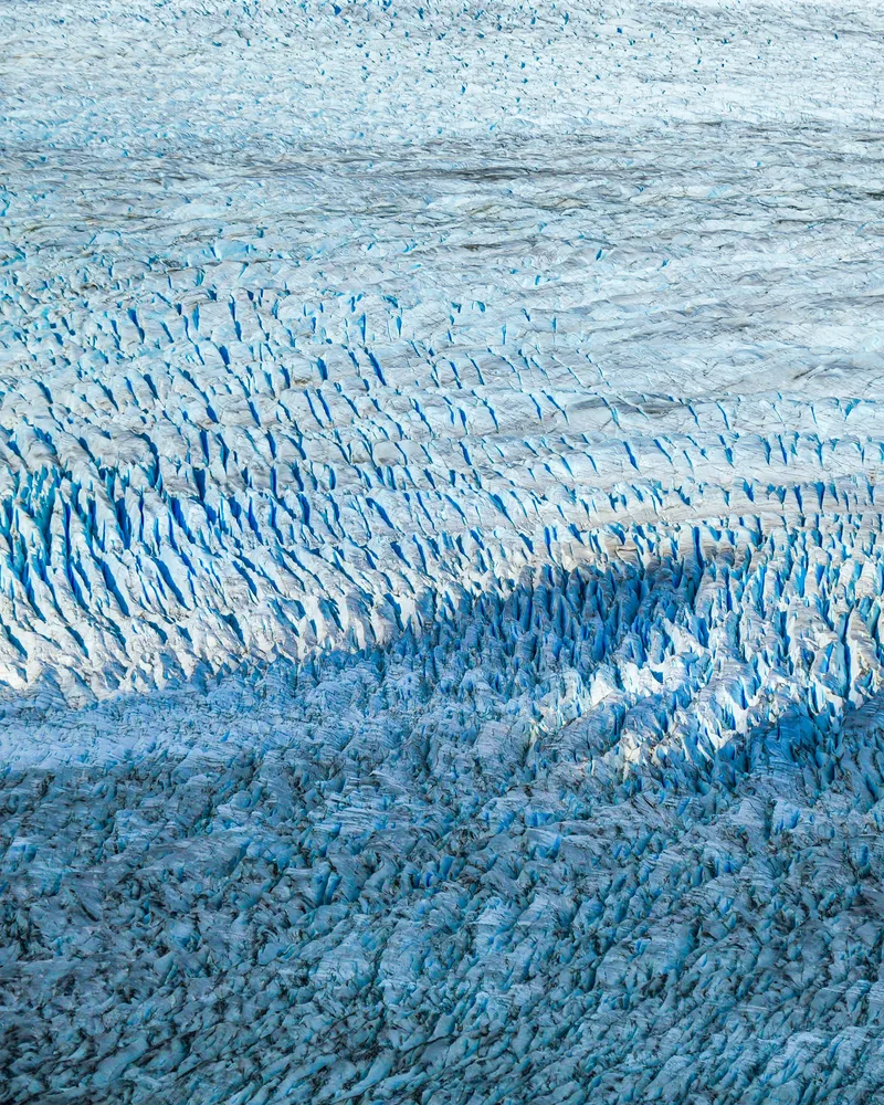 The blue ice of Grey Glacier, Chile