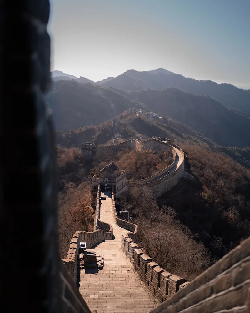The wall along the ridgeline, China