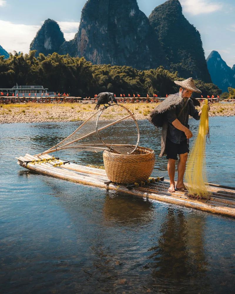 A cormorant fisherman, China