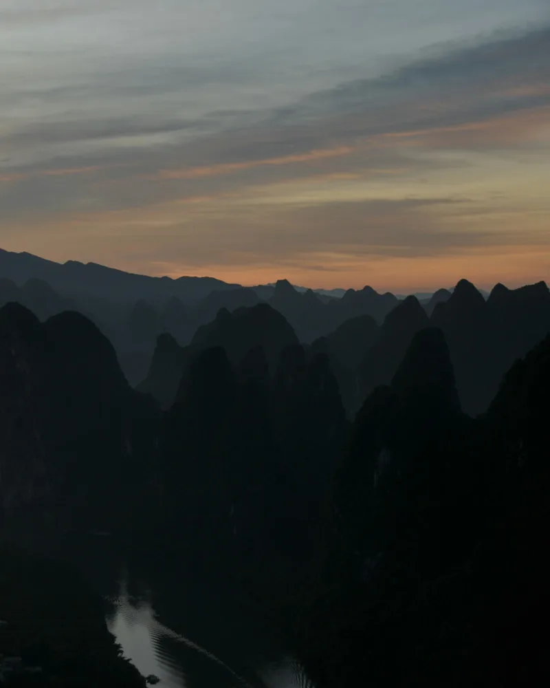 The karst peaks along the river, China