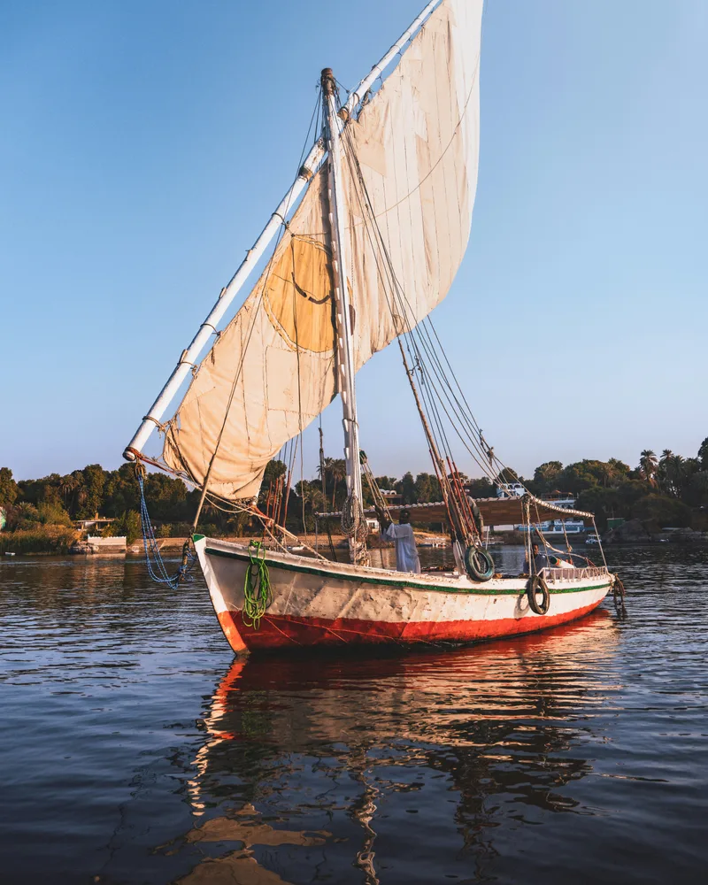 A felucca under white sail, Egypt