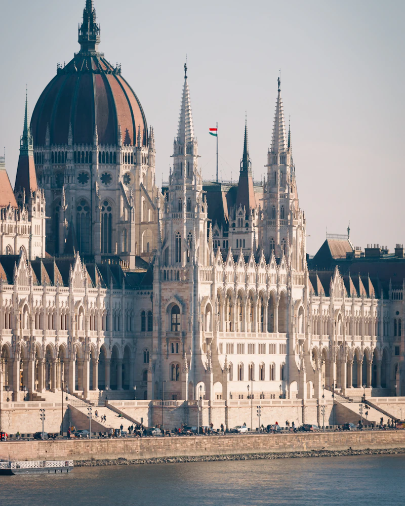 The Parliament from the river, Hungary