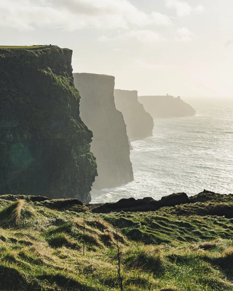 The cliffs at golden light, Ireland