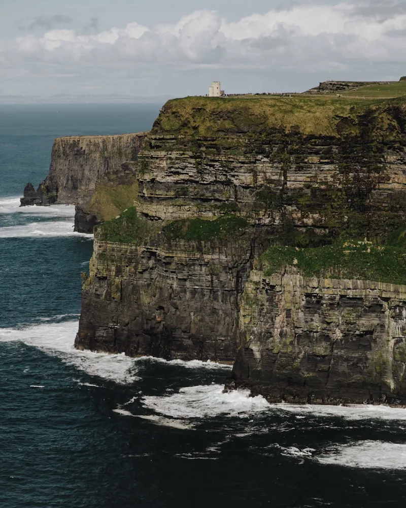 The cliffs and O'Brien's Tower, Ireland
