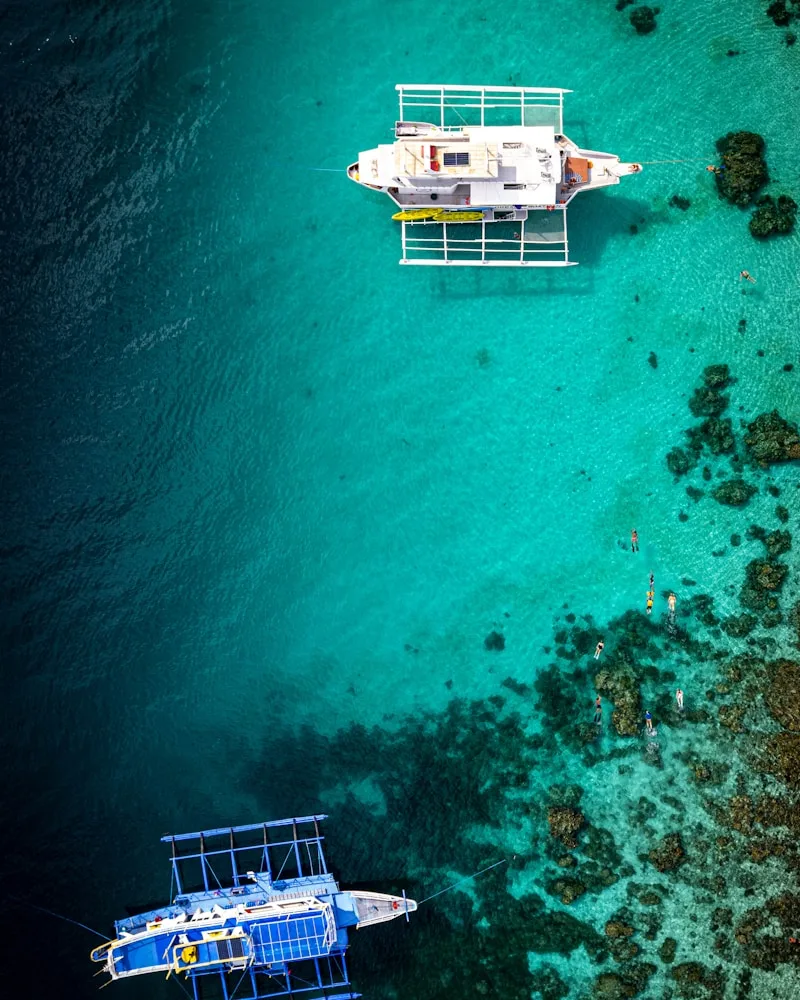 The turquoise lagoon & coral reef, Kenya
