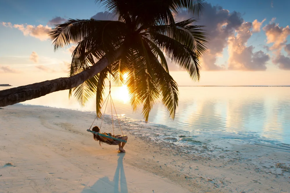 Overwater villa relaxation