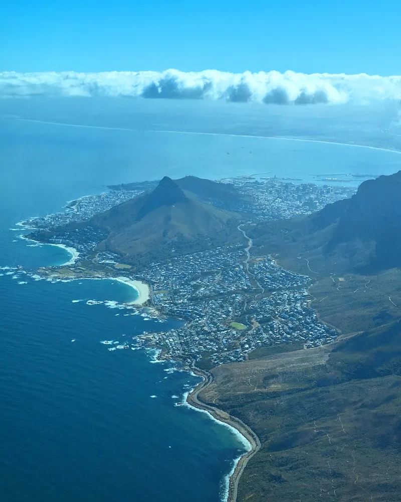 The flat-topped mountain over the city, South Africa