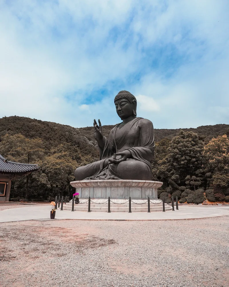 The Seokguram grotto Buddha nearby, South Korea