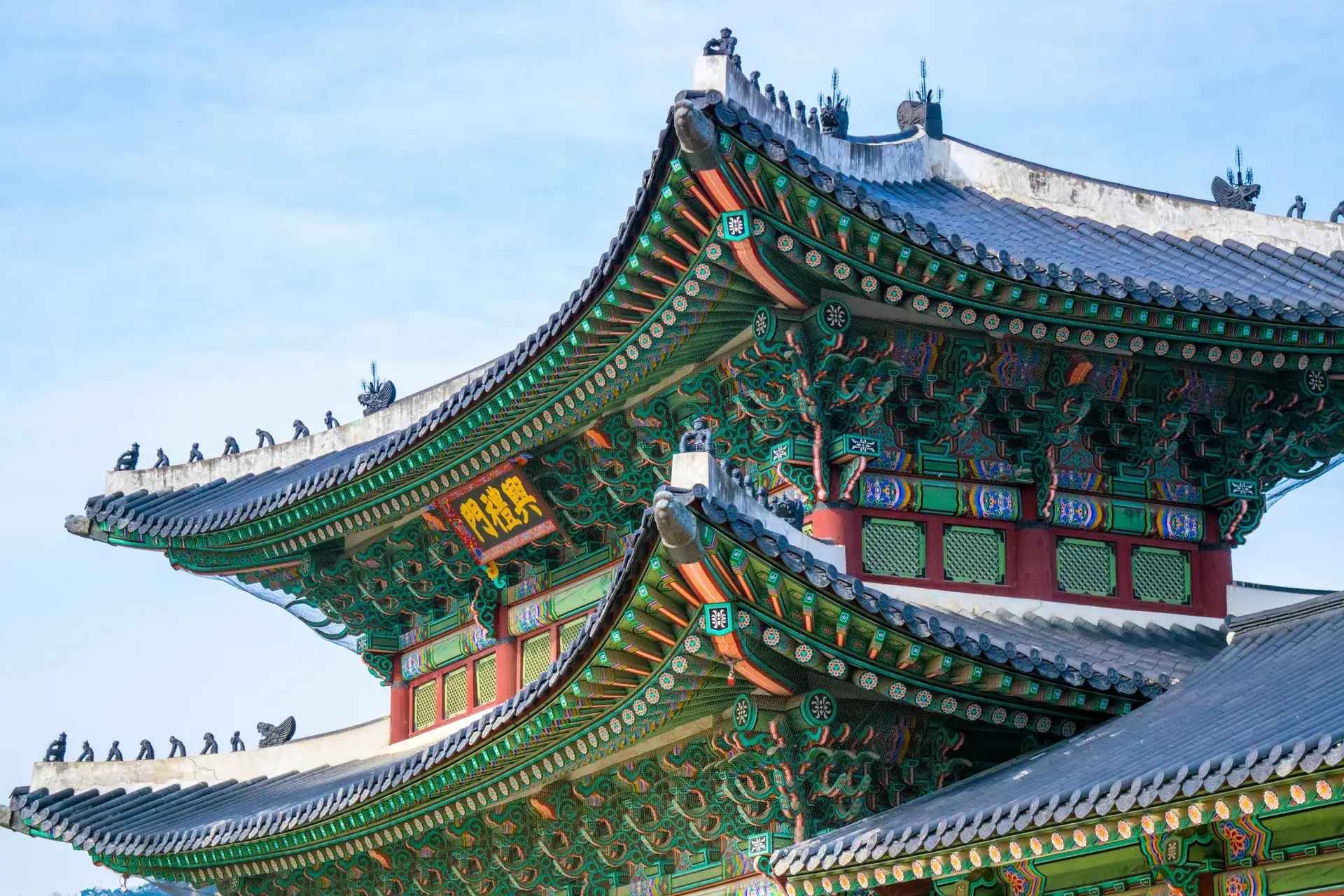 Gyeongbokgung Palace in Hanbok