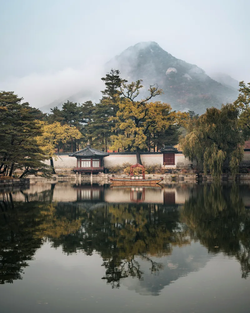 A pavilion over the pond, South Korea