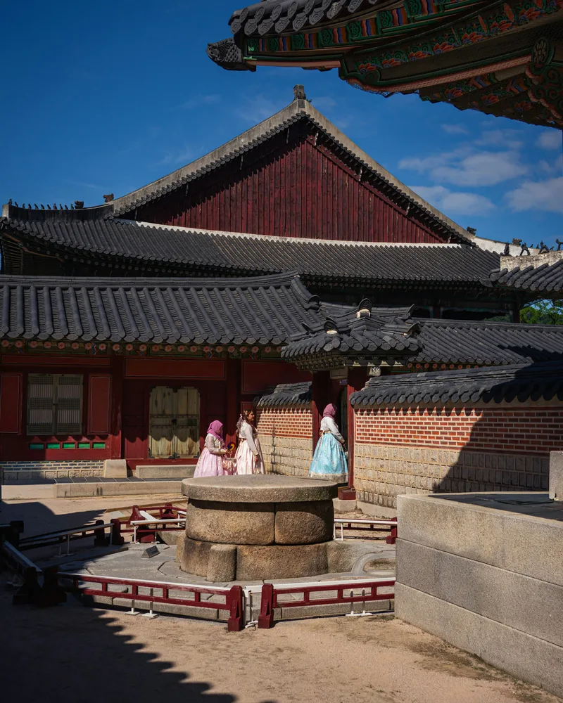 Hanbok in the courtyards, South Korea