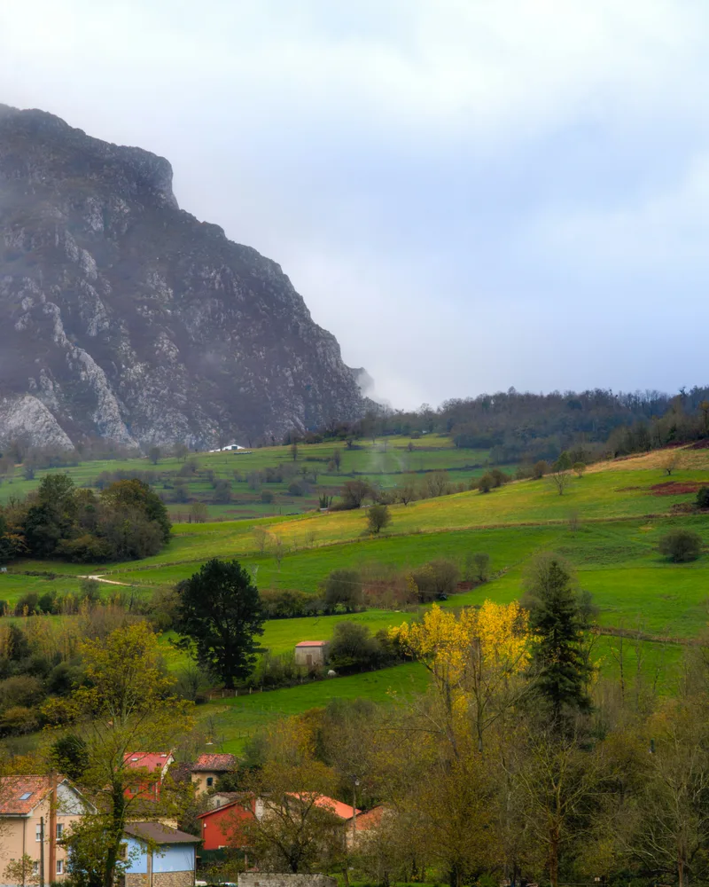 The green Galician hills, Spain