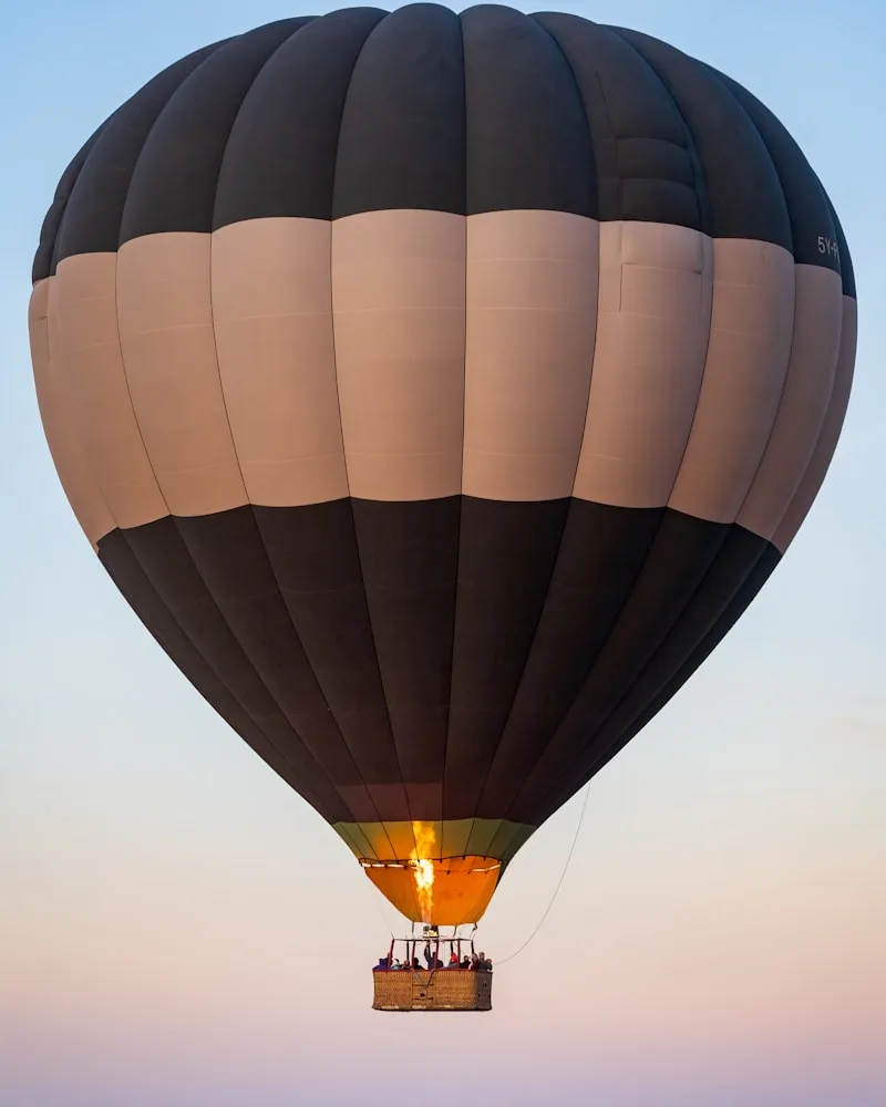 Lifting off at first light, Tanzania
