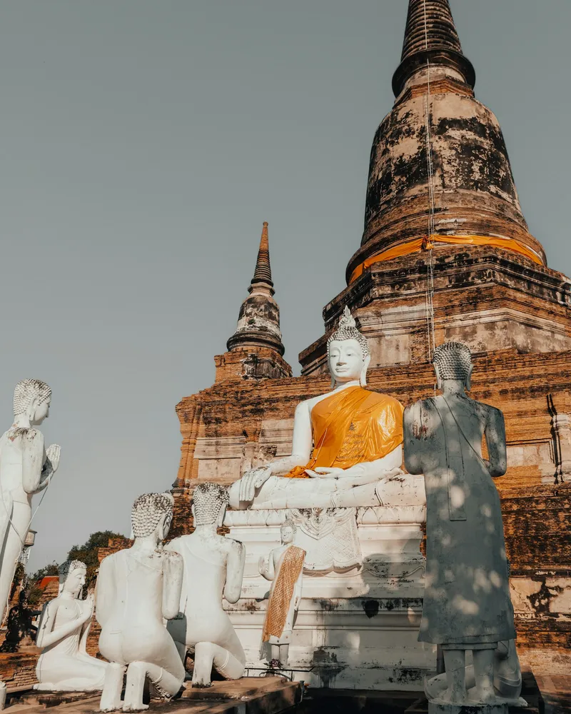 The chedis of Wat Phra Si Sanphet, Thailand