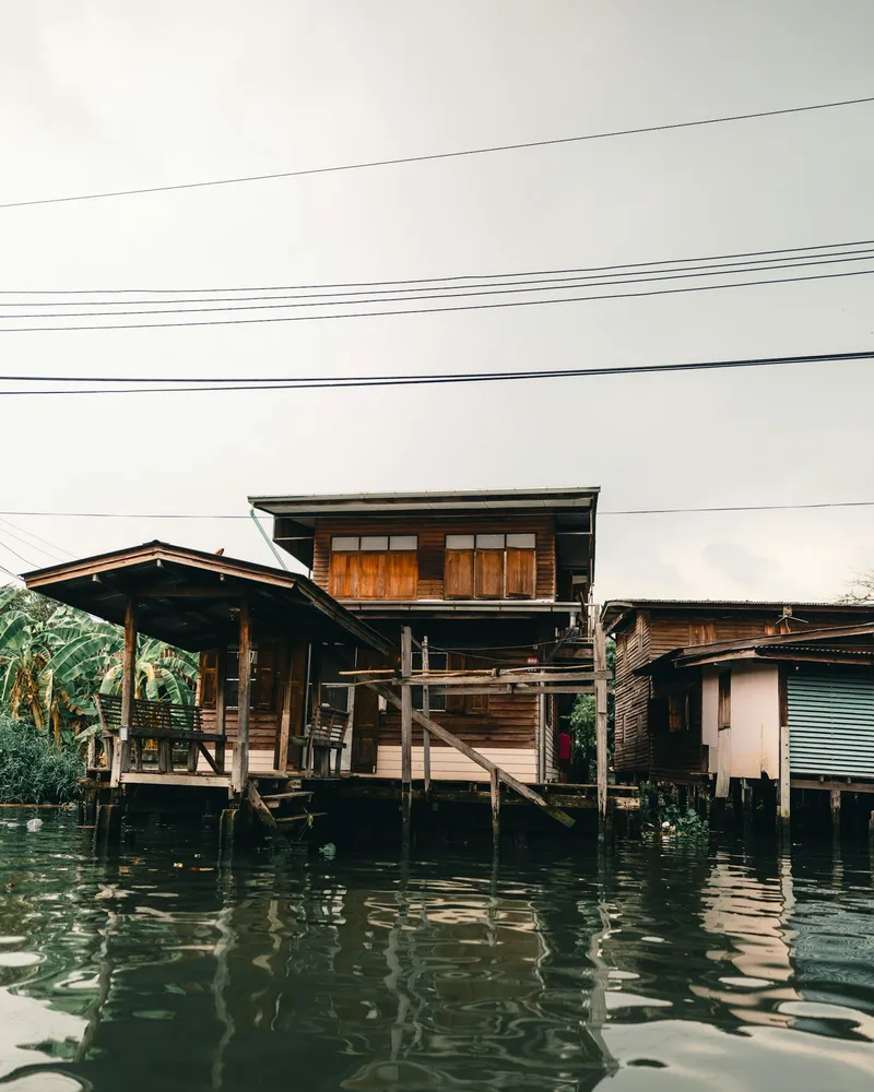 Stilt houses on the water, Thailand