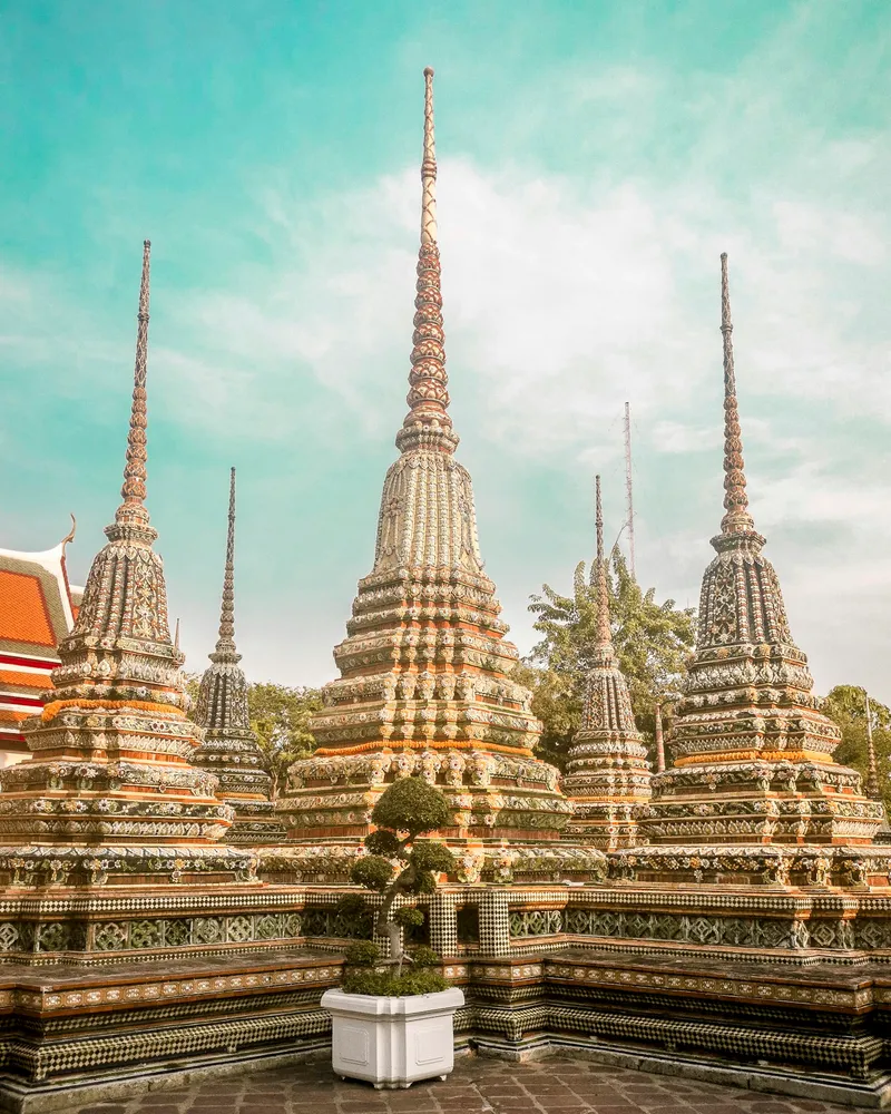 The chedis of Wat Pho, Thailand