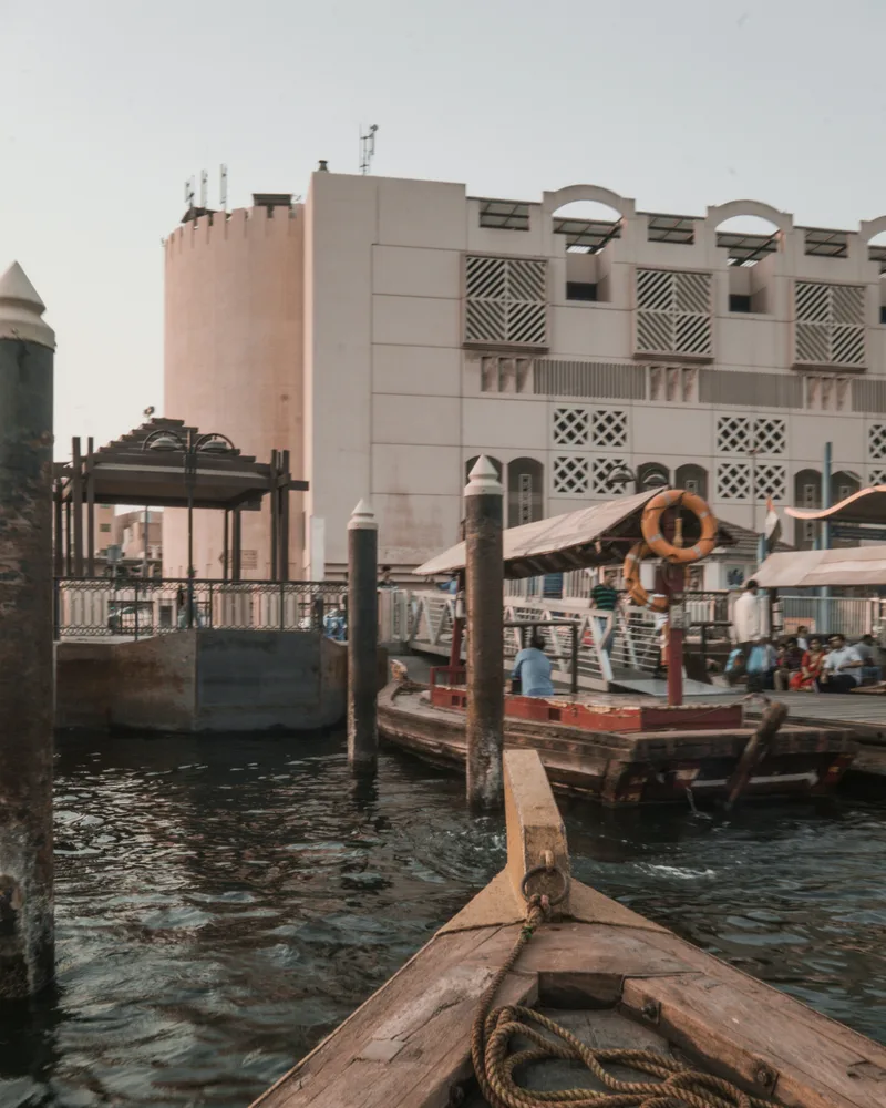 The lights of old Dubai Creek, United Arab Emirates
