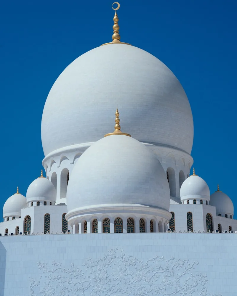 The white domes & minarets, United Arab Emirates