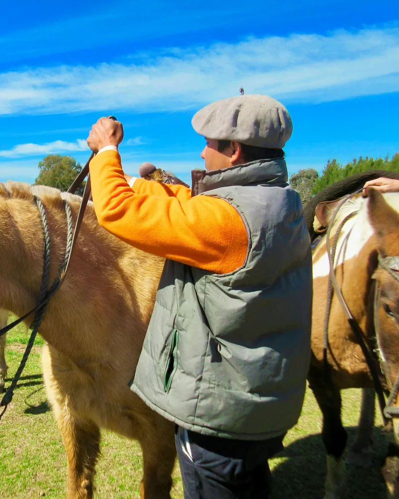 A gaucho and his horses, Uruguay