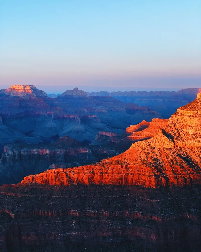 Sunset over the canyon, United States