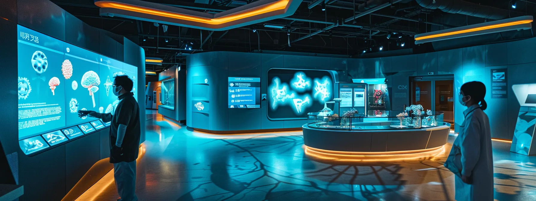 explore the biomedtech gallery with interactive displays showcasing advancements in medical technology.