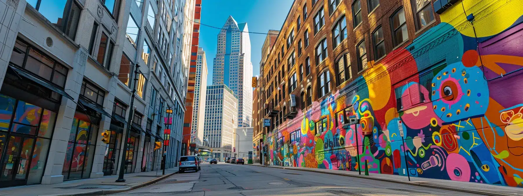 discover cleveland's unique charm with a vibrant street mural, showcasing the city's rich cultural history and character on a budget-friendly tour.