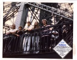 Lance and family on a 1970 trip to Europe