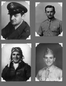 Four Chima sons in WWII military uniforms